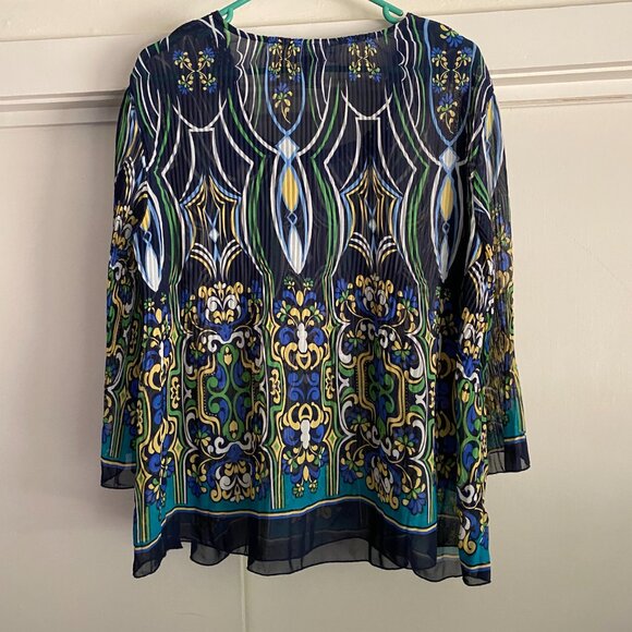 Separates by New York City Design Co., long bell sleeves Boho blouse, size 1X - Picture 7 of 10